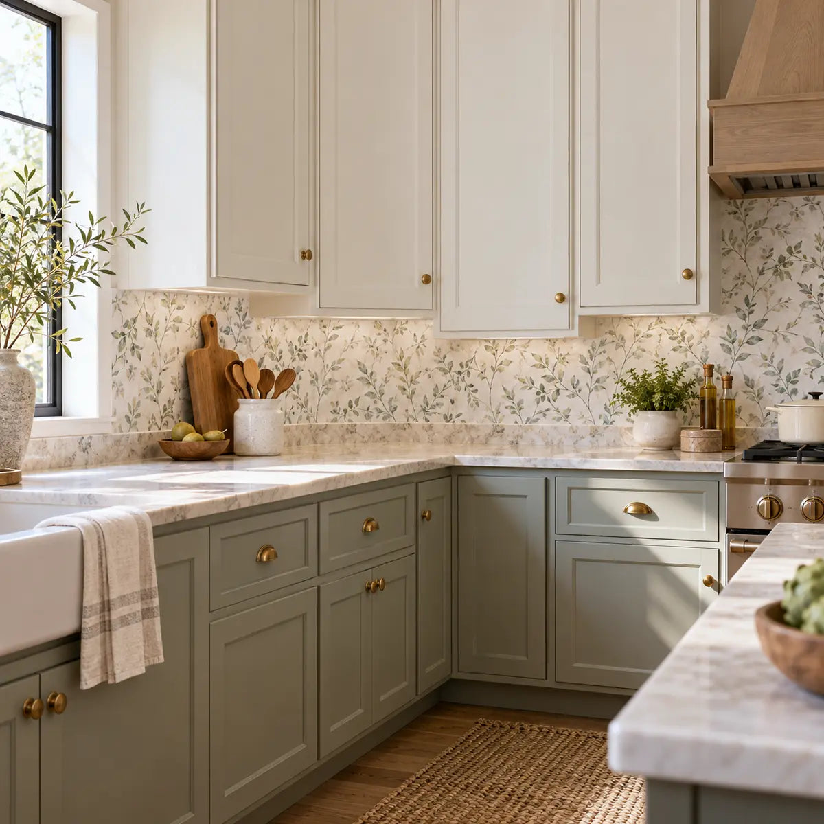 How to Tile Around Uneven Upper Cabinets