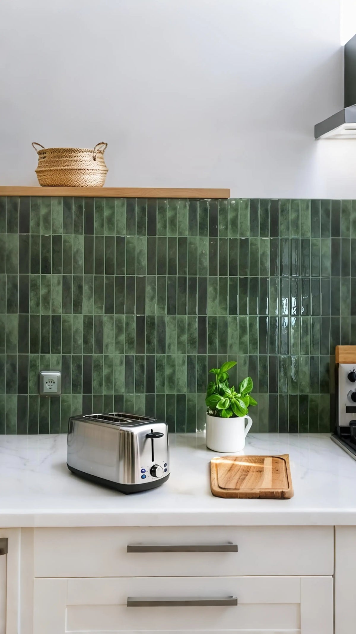 Peel-and-Stick Backsplash Ideas: Subway, Stone-Look, Geometric and Color — illustrative setting