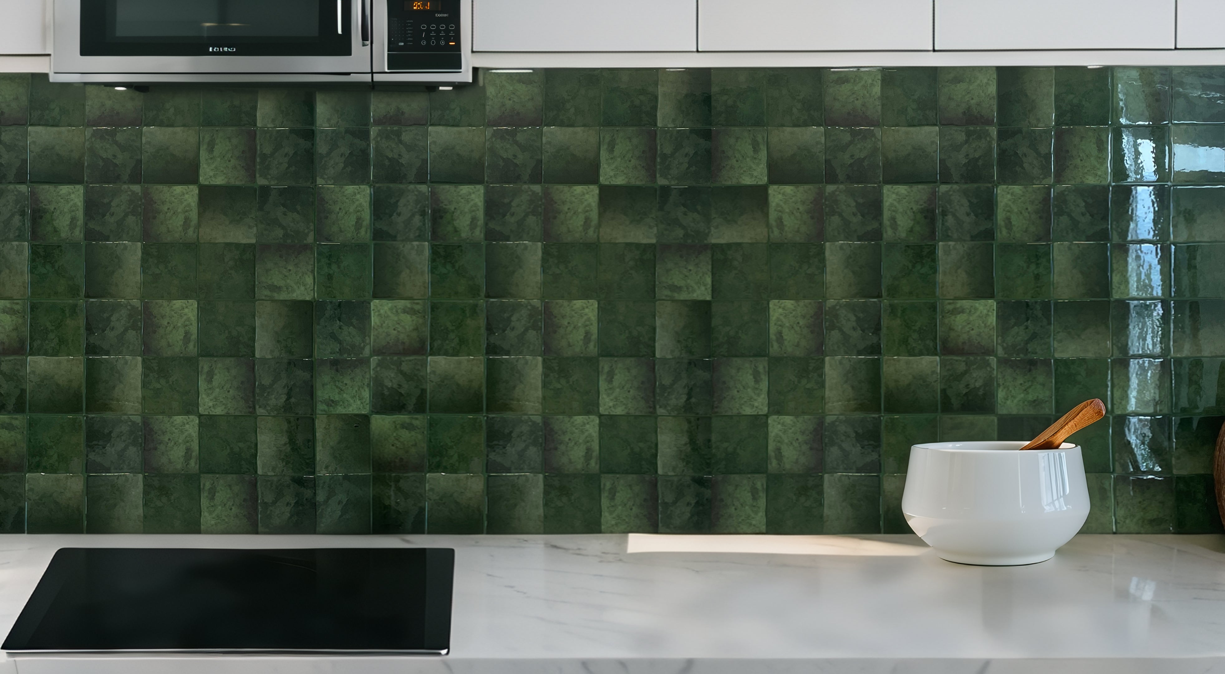 Stylish Kitchen Wall Accents: Peel and Stick Tiles