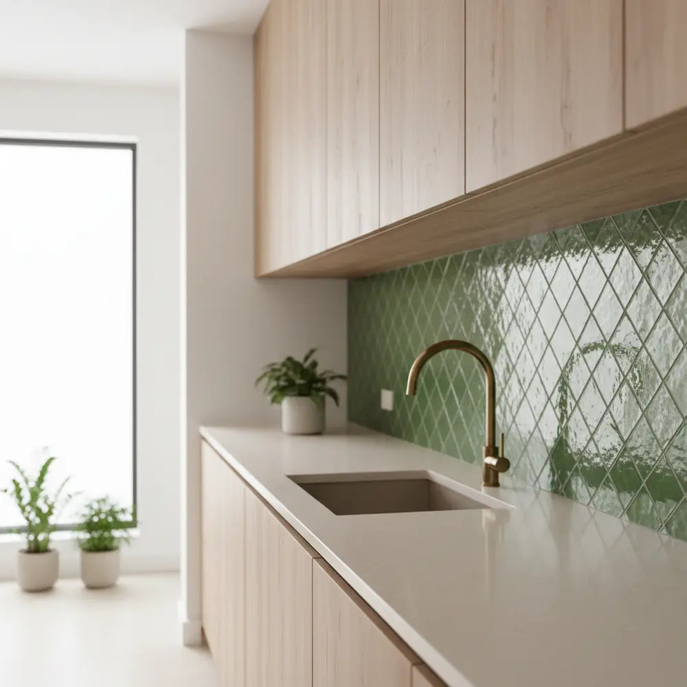 Kitchen Trends 2025: Green Tile Backsplash Must-Haves-Stickwoll