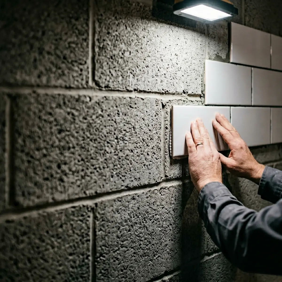 We Tested Basement Peel & Stick Tiles on Cinder Block Walls