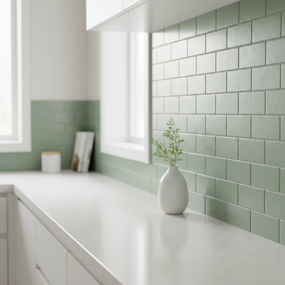 Best Green Peel and Stick Tiles for Kitchens-Stickwoll