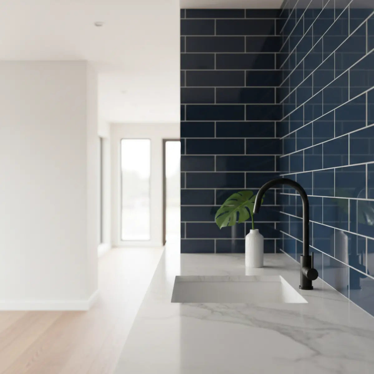 Blue Subway Tile Ideas for Kitchens and Bathrooms — illustrative setting