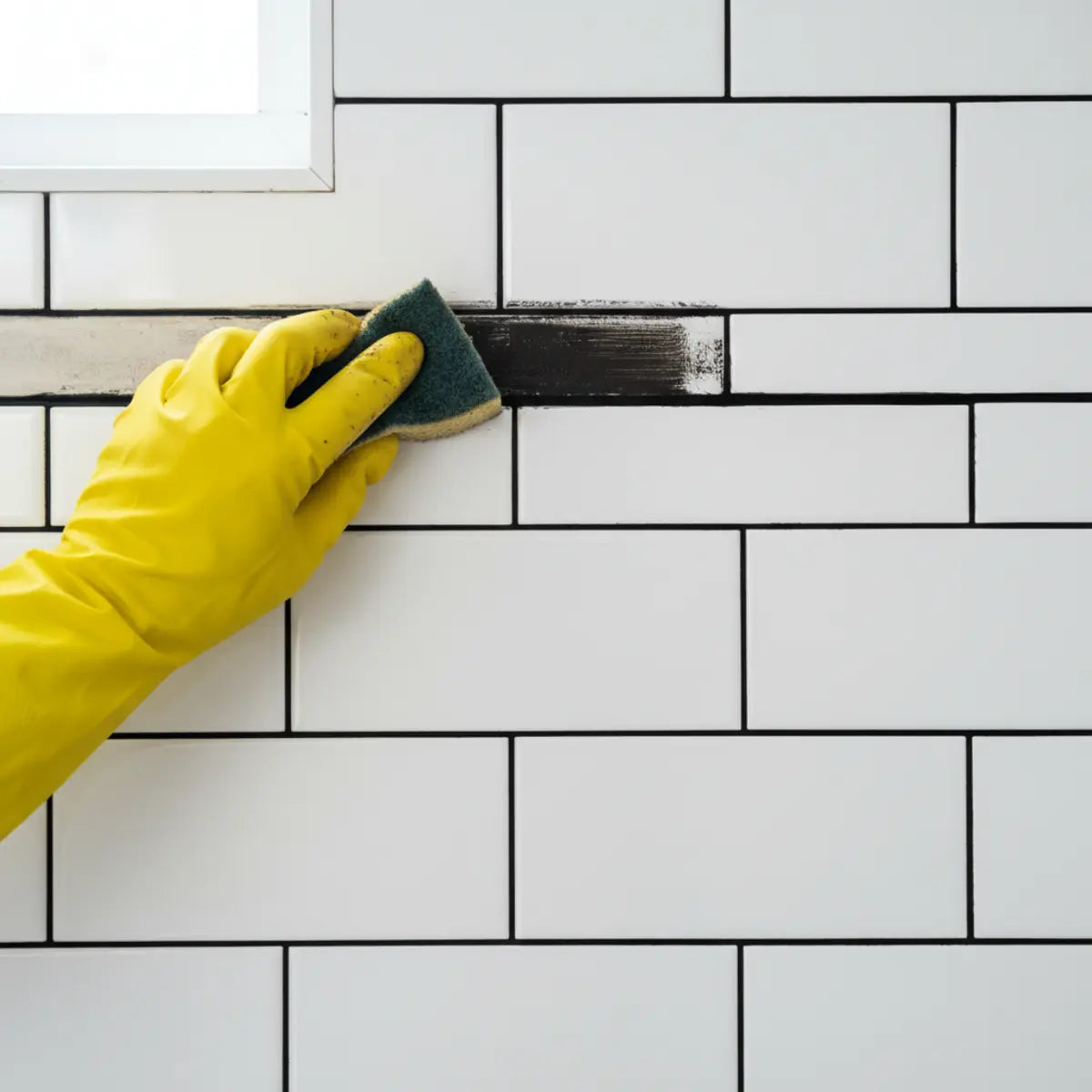 How to Maintain and Clean Black Grout on White Tiles
