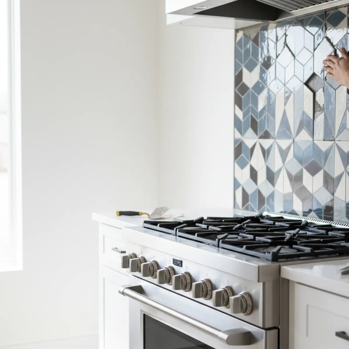 How to Install Heat Resistant Peel and Stick Tiles Behind Your Stove