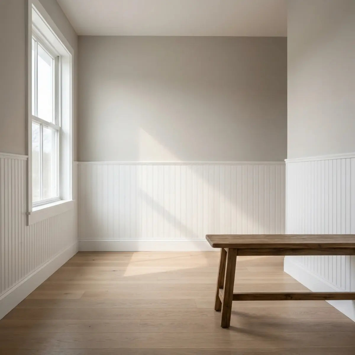 DIY Peel-and-Stick Tile Wainscoting: Layout, Trim and Wall Prep — illustrative setting