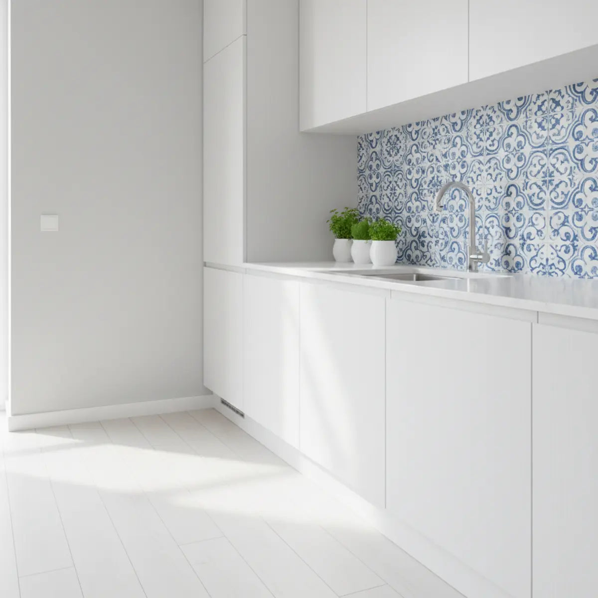 Affordable Peel-and-Stick Kitchen Backsplash Ideas: Cost, Quantity and Trade-Offs — illustrative setting
