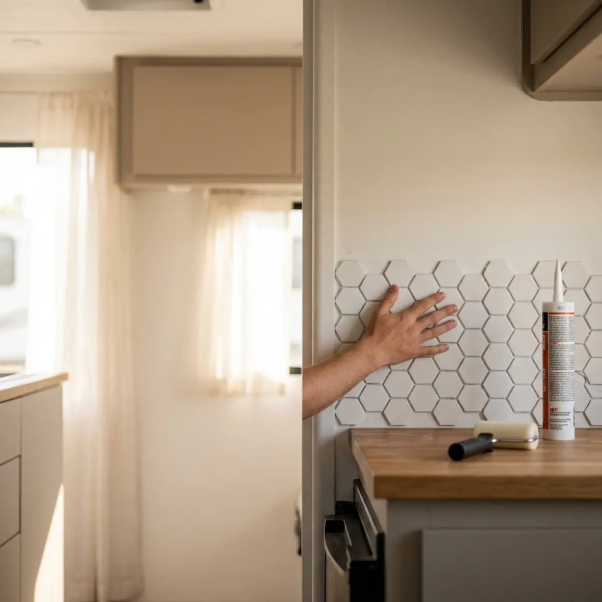 How to Keep Peel and Stick Tile from Falling Off in Your RV