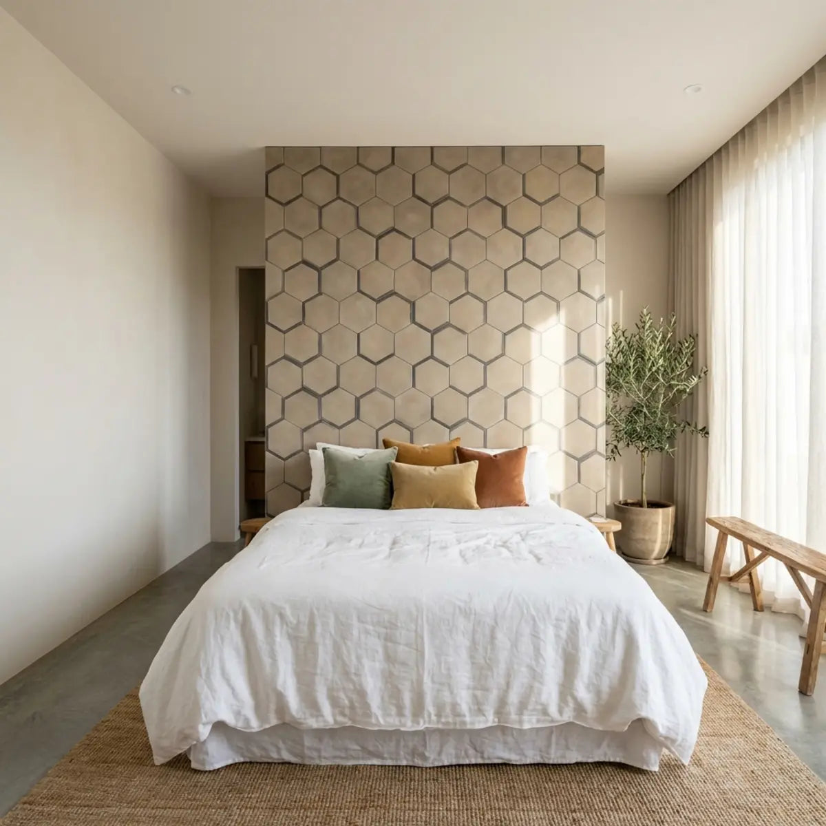 DIY Luxury: Create a Faux Headboard with Peel and Stick Tiles
