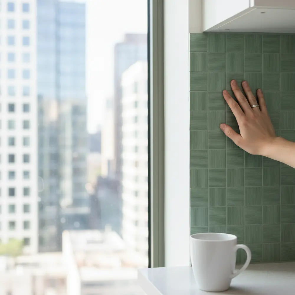 Renter-Friendly Green Peel & Stick Backsplash Ideas-Stickwoll