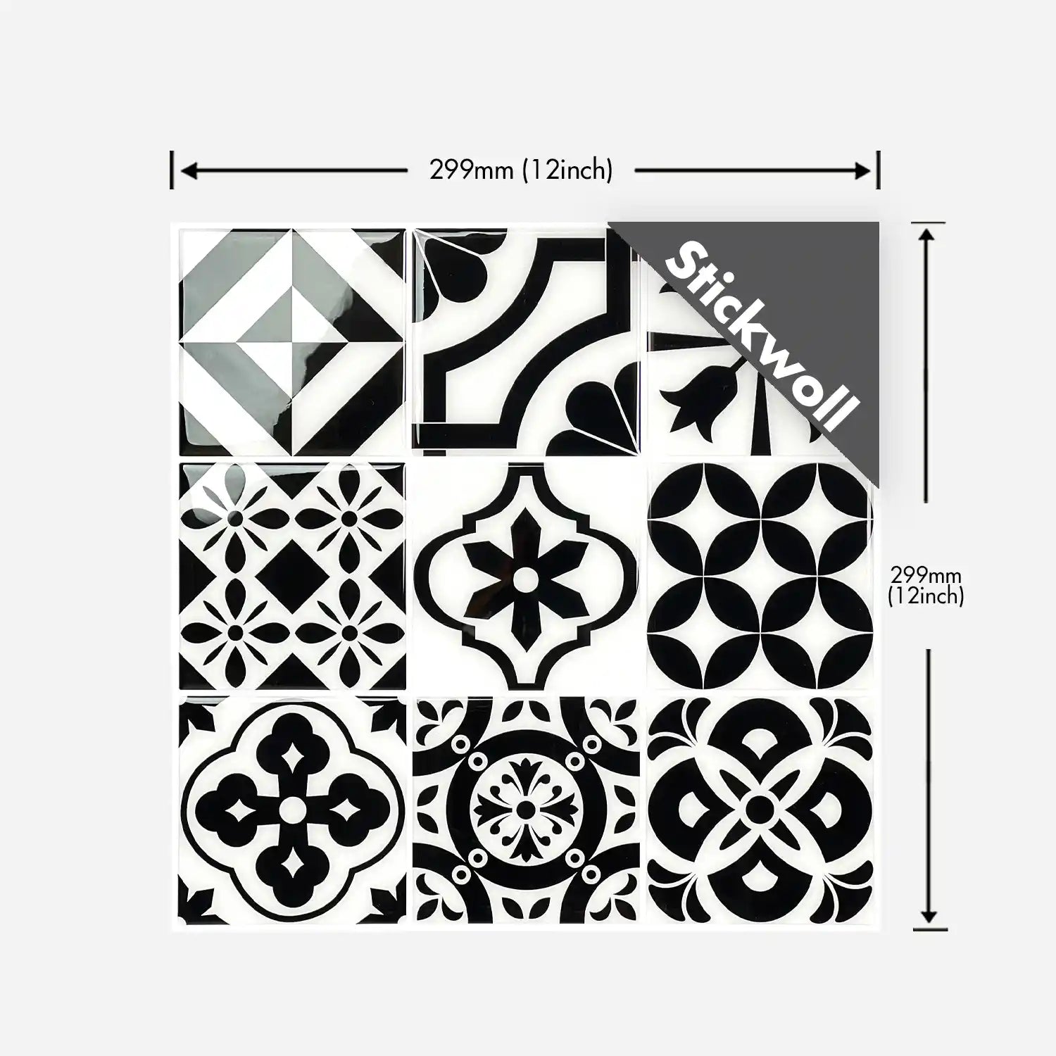 Stickwoll Chic Monochrome Drapes -Stickwoll