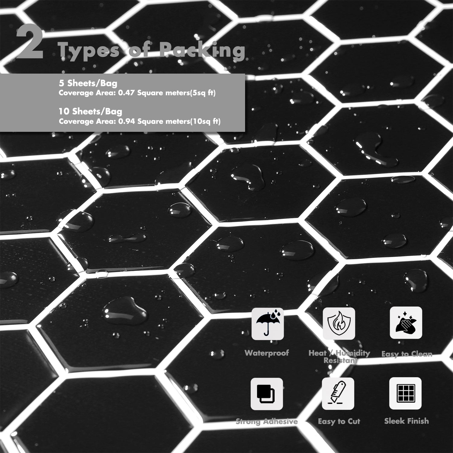 Stickwoll Onyx Hexagons -Stickwoll