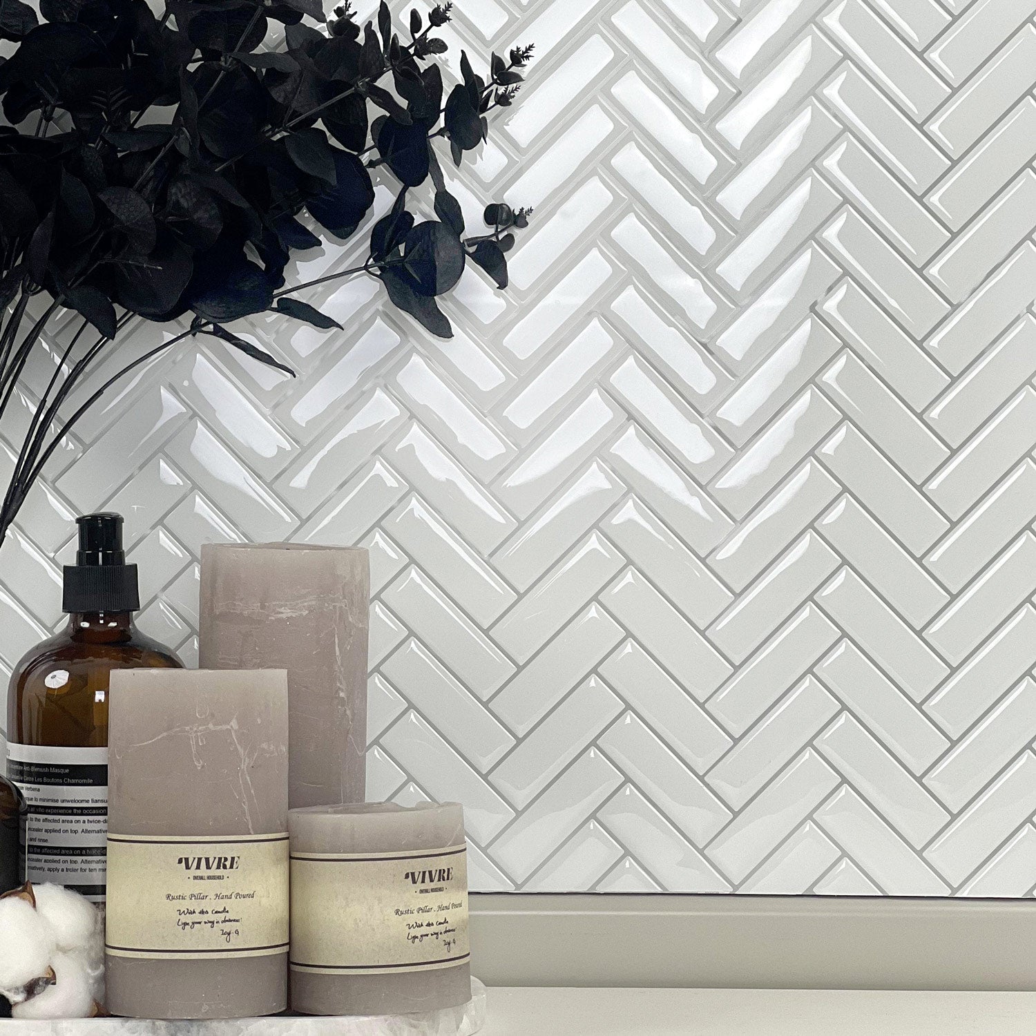 Stickwoll Blanco Chevron -Stickwoll