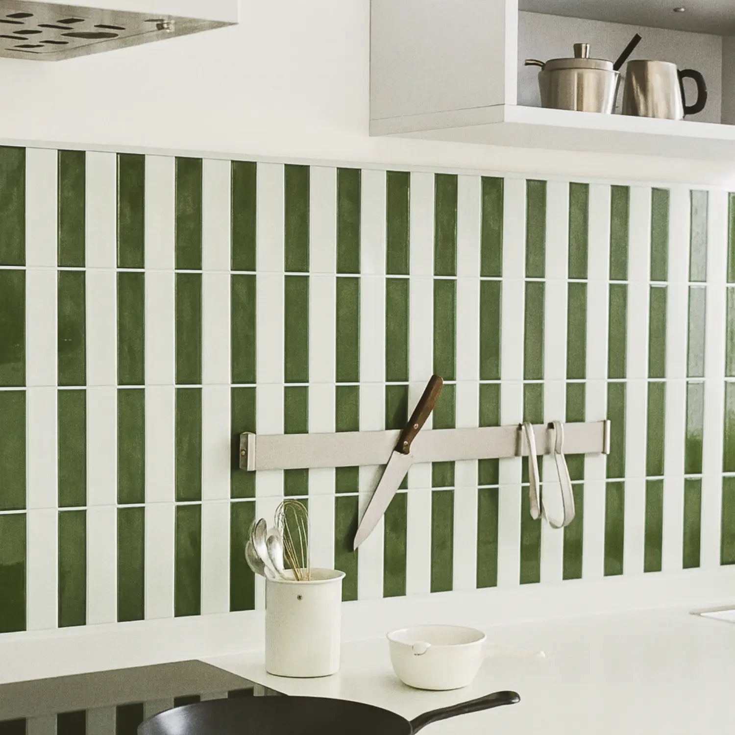 Stickwoll Olive Lines -Stickwoll