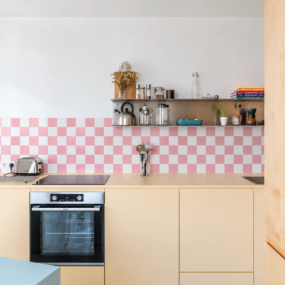 Installing Stickwoll peel and stick tiles