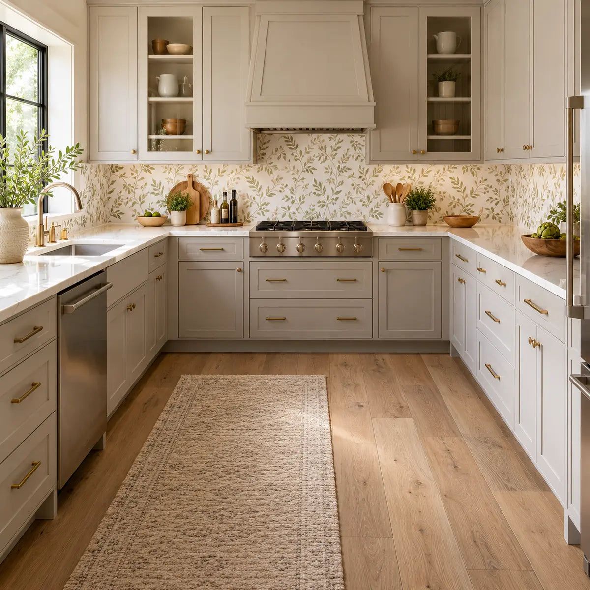 U-Shaped Kitchen Backsplash Layout: Corner Guide