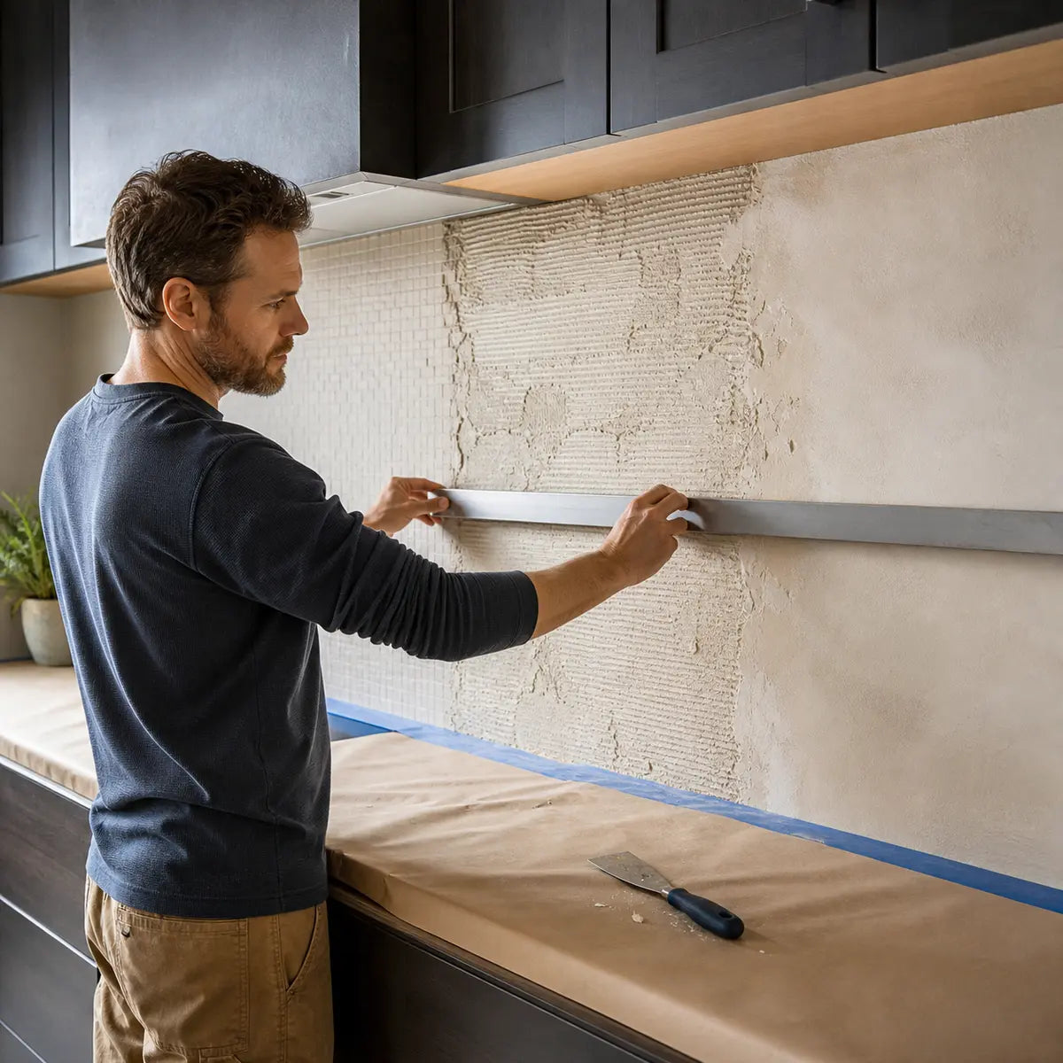 Remove or Encapsulate Mastic Before Peel-and-Stick