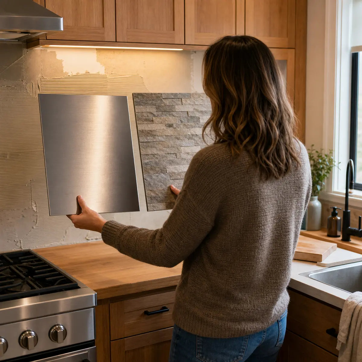 Stainless Steel vs. Composite Peel-and-Stick Tile