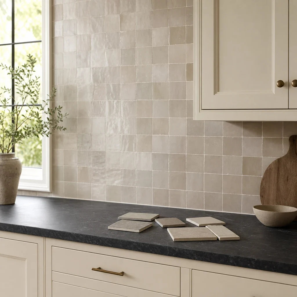 The Best Backsplash for Cream Cabinets: How to Add Contrast Without Making the Kitchen Feel Yellow