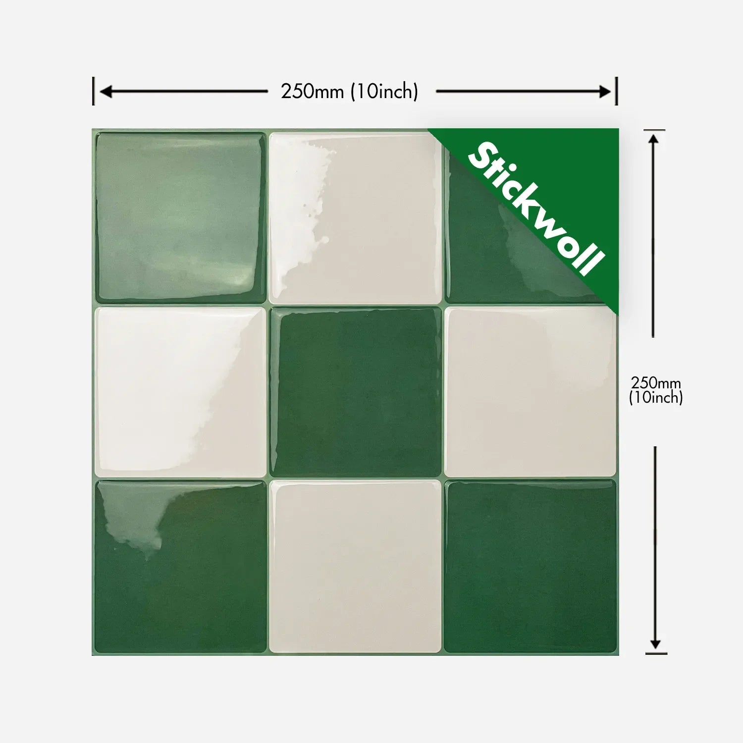 Stickwoll Timberline Checks Peel and Stick Tiles