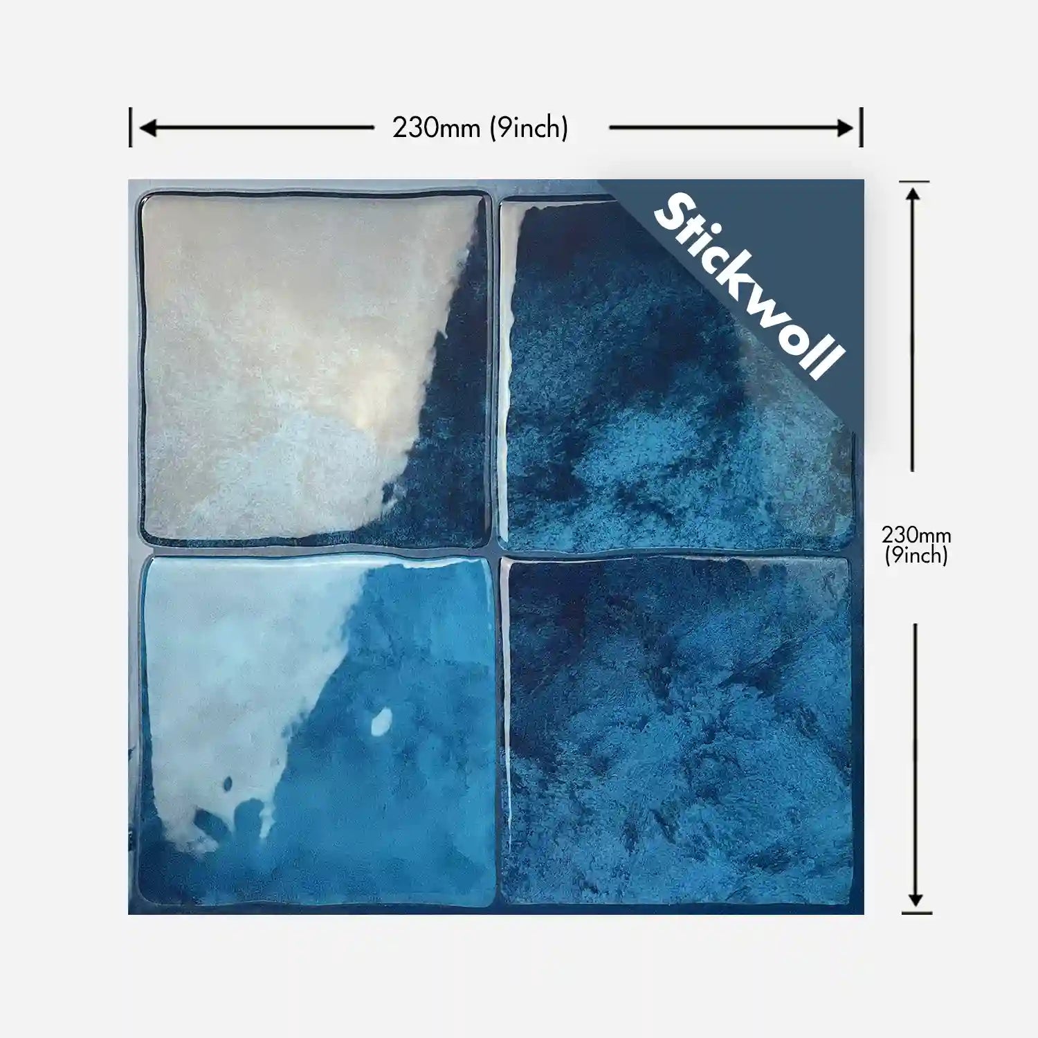 Stickwoll Tidal Plaid Peel and Stick Tiles