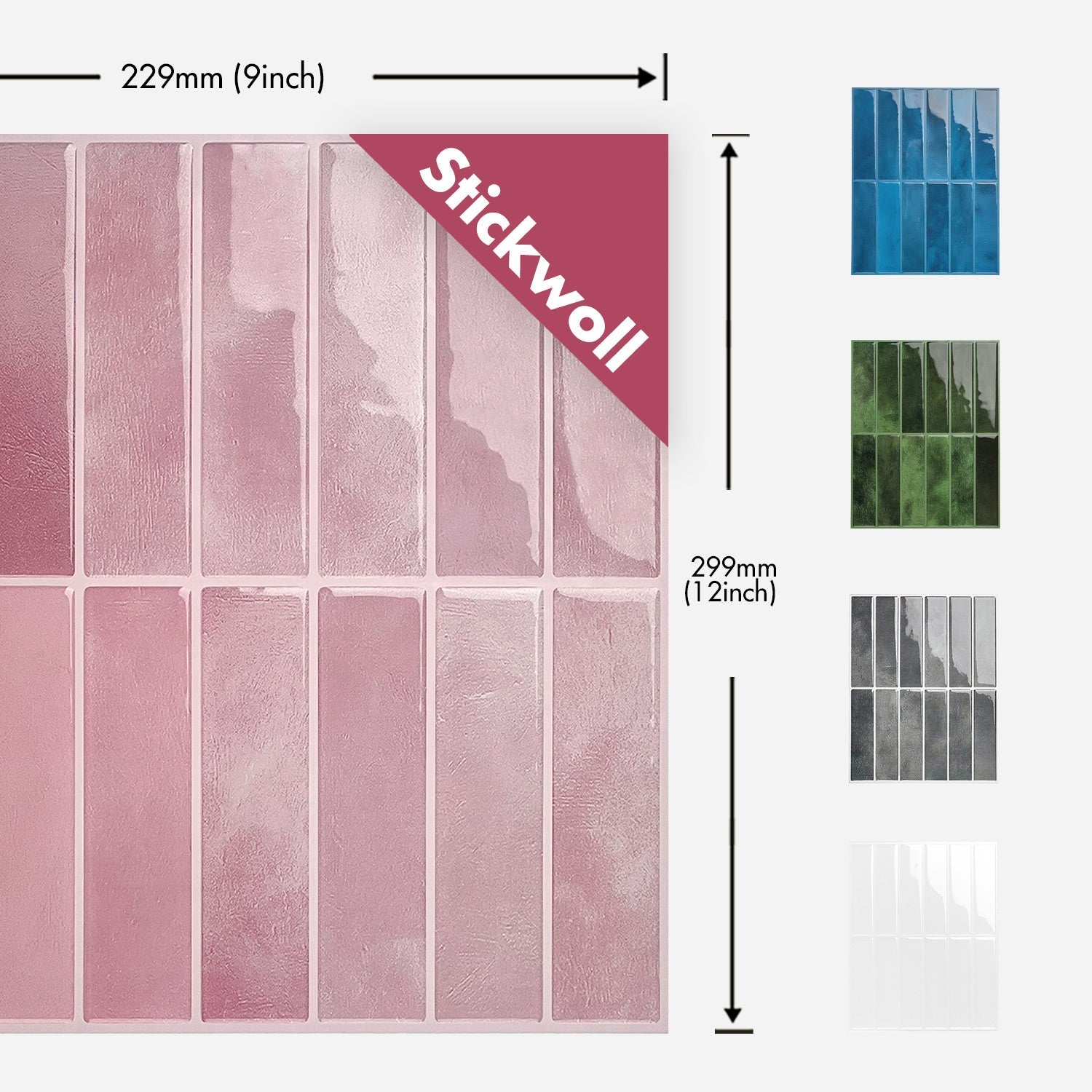 Stickwoll Blush Petals Peel and Stick Tiles