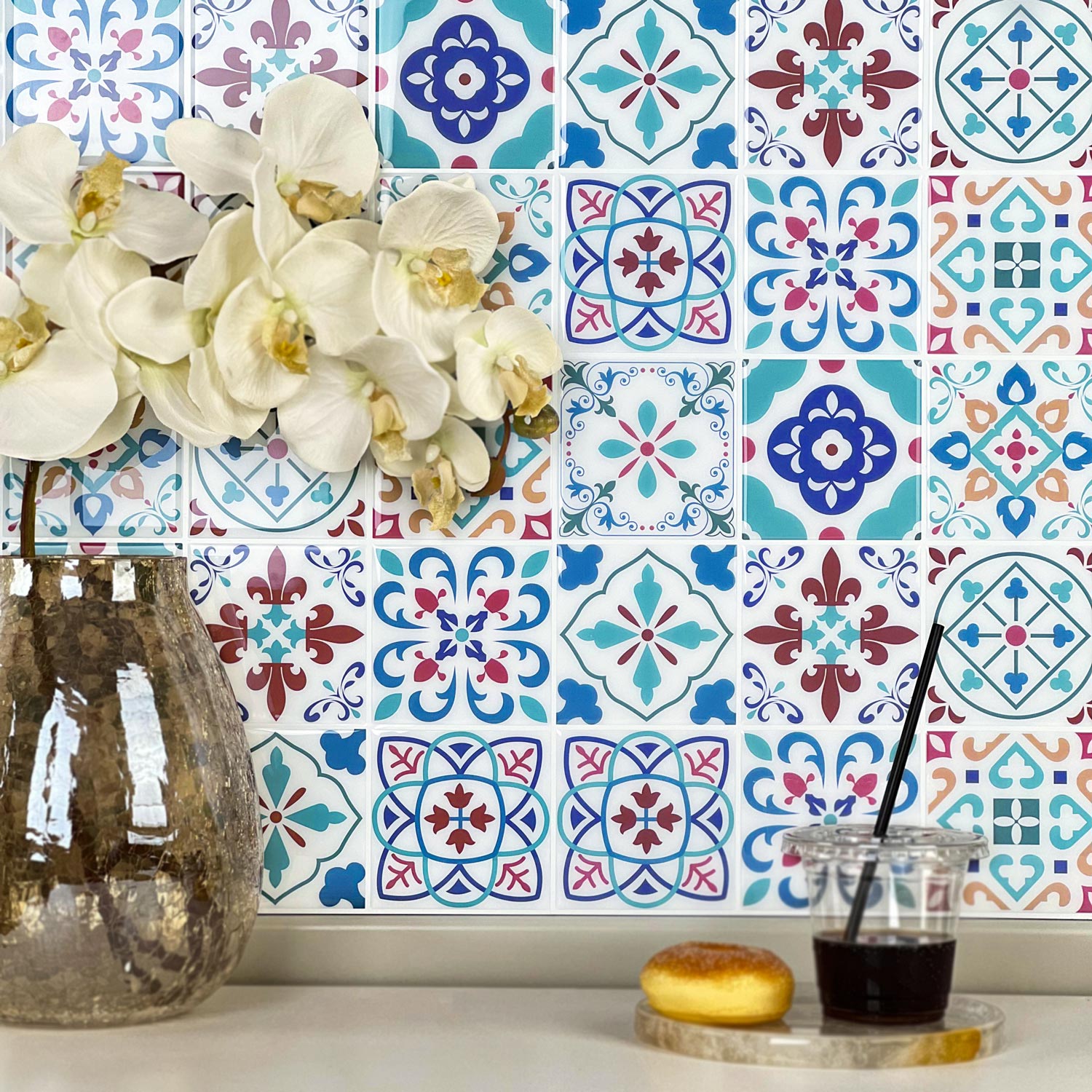 Stickwoll Indigo Nomad Peel and Stick Tiles