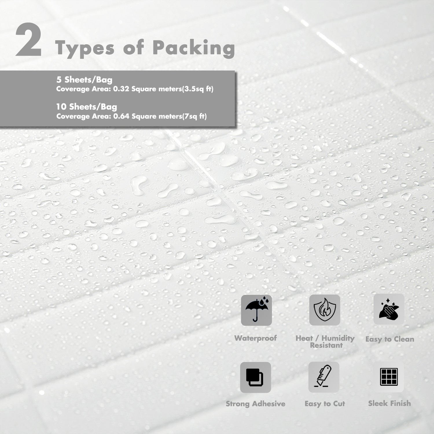 Stickwoll Pristine White Peel and Stick Tiles