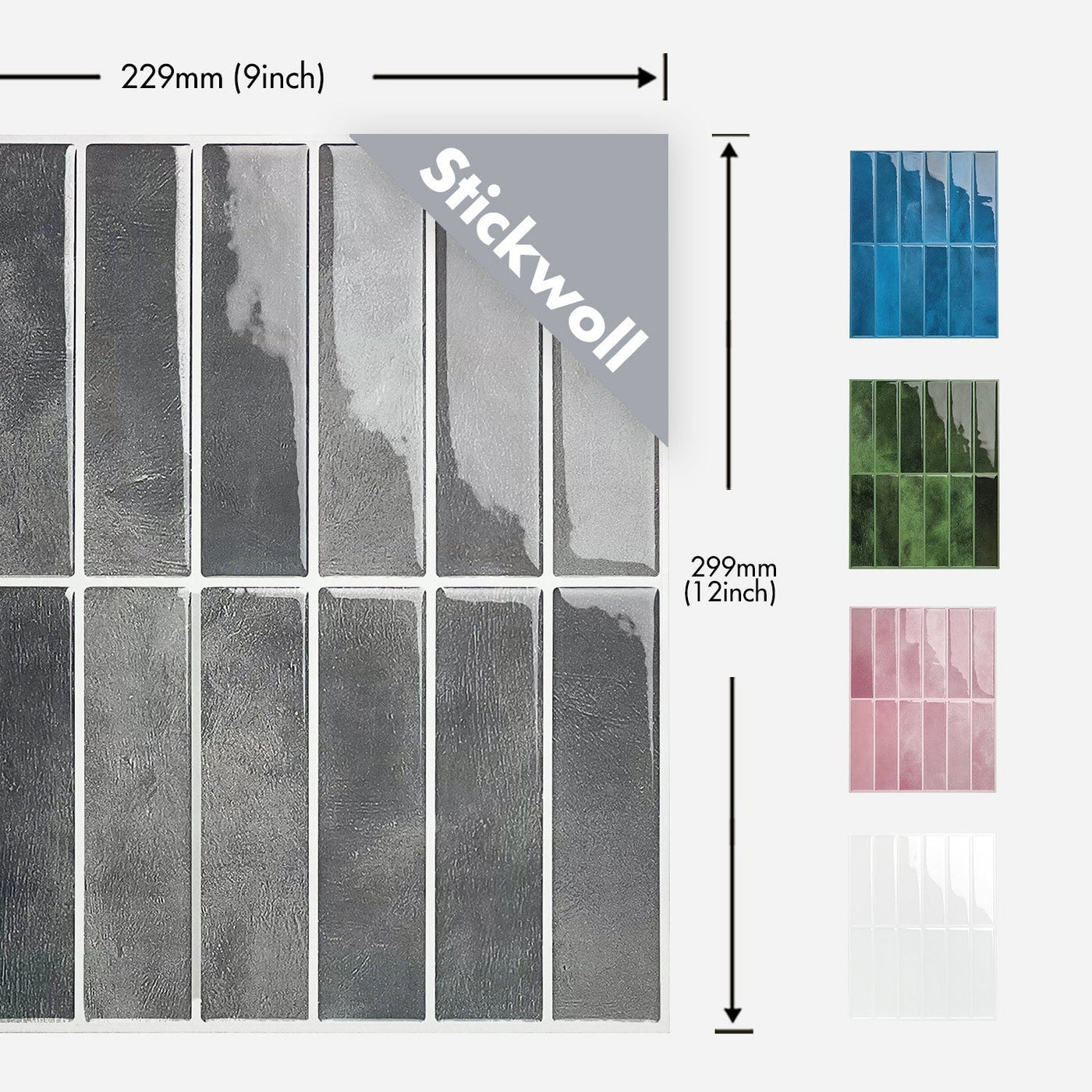 Slate City Peel and Stick Tile Bathroom for Easy Home Makeover