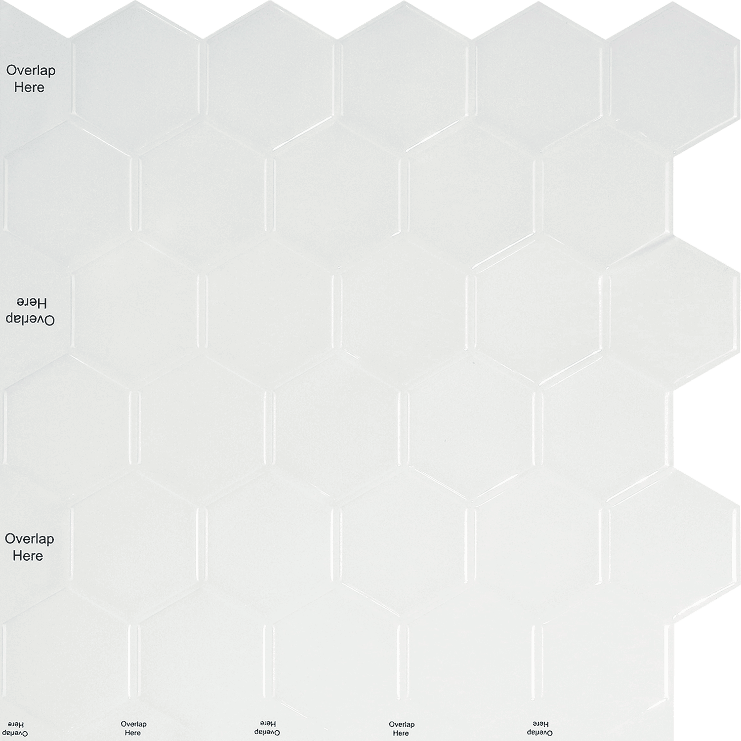 Stickwoll Ivory Hexagons Peel and Stick Tiles