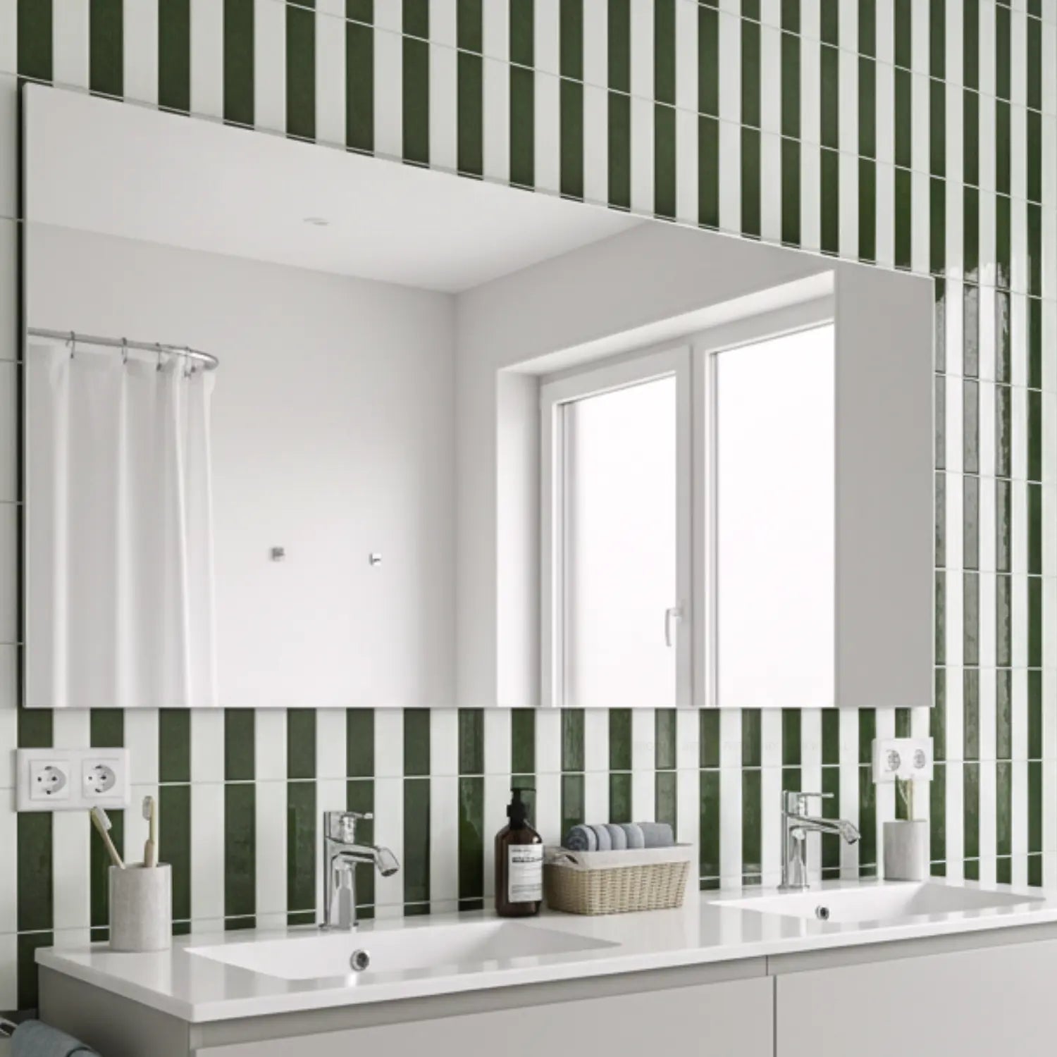 Stickwoll Olive Lines -Stickwoll