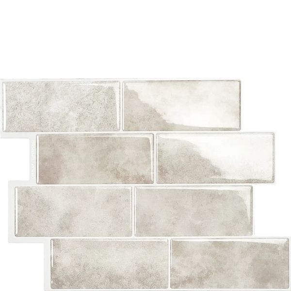 エスコート英知/パールピンクです。 Verdant Dawn Renter-Friendly Peel & Stick Tiles for Kitchen Backsplash