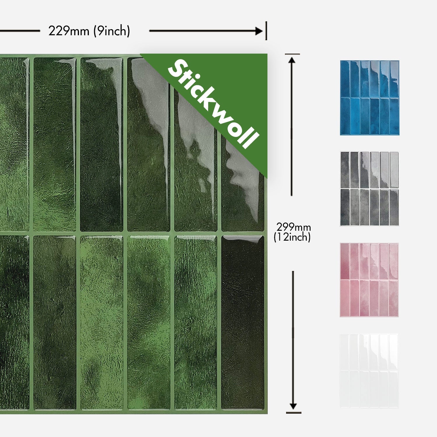 Stickwoll Verdant Forest Peel and Stick Tiles